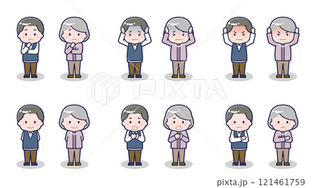 私服のシニア男女 05 私服のシニア男女 05 121461759