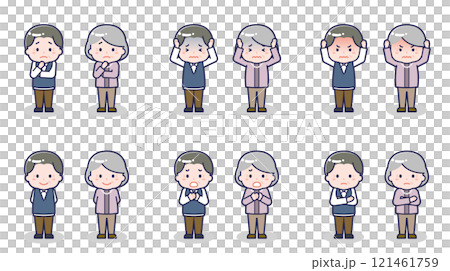 私服のシニア男女 05 私服のシニア男女 05 121461759