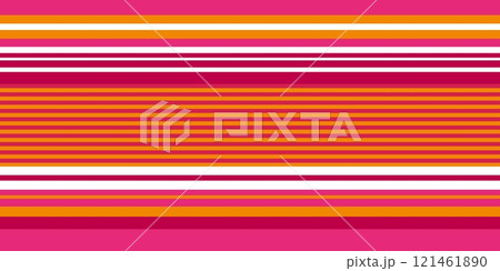 ボーダー　模様　ピンク　オレンジ色 121461890