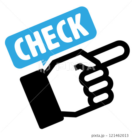 チェック 指差しアイコン 121462013