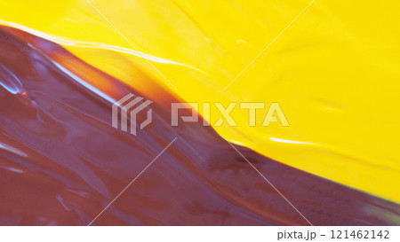 Rich Dual Tones - A dynamic interplay of vibrant yellow and deep burgundy hues with glossy, fluid textures, creating a striking abstract composition. Rich Dual Tones - A dynamic interplay of vibrant yellow and deep burgundy hues with glossy, fluid textures, creating a striking abstract composition. 121462142