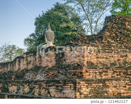 Stone Buddha statue at Wat Maechon temple, Sukhothai, Thailand Stone Buddha statue at Wat Maechon temple, Sukhothai, Thailand 121462227