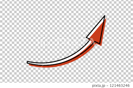 矢印　単体　単品 121463246