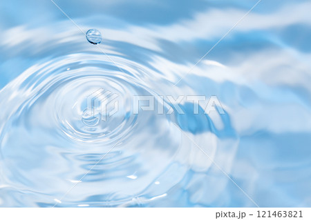 水面に落ちる水滴. 121463821