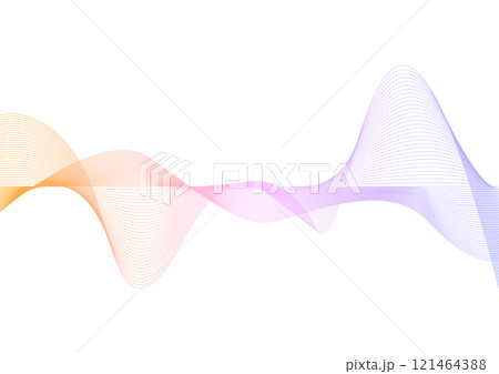 グラデーション 波形 ラインウェーブ グラフィック 背景素材 グラデーション 波形 ラインウェーブ グラフィック 背景素材 121464388
