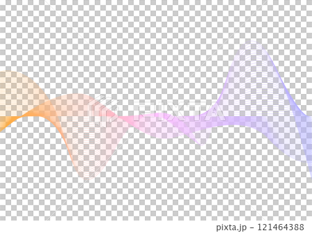 グラデーション 波形 ラインウェーブ グラフィック 背景素材 グラデーション 波形 ラインウェーブ グラフィック 背景素材 121464388