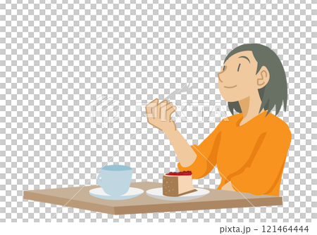 Woman tasting cake Woman tasting cake 121464444