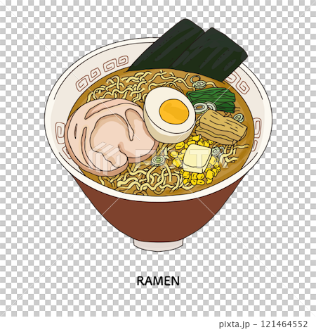 北海道拉麵線描插圖 北海道拉麵線描插圖 121464552