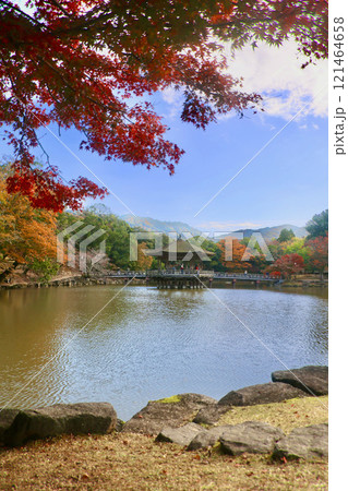 秋の浮見堂（奈良県・奈良市） 121464658