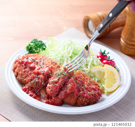トンカツのトマトソース仕立て トンカツのトマトソース仕立て 121465032