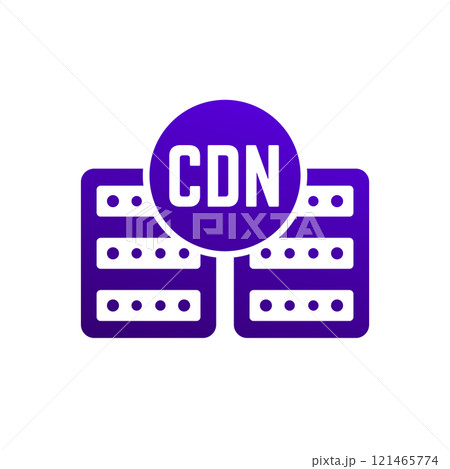 CDN icon, Content delivery network vector 121465774