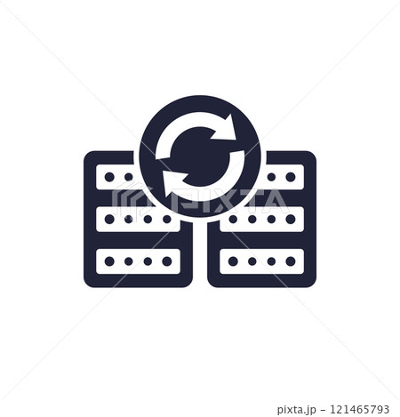 backup servers icon on white backup servers icon on white 121465793