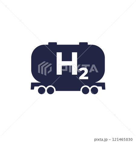 hydrogen tank wagon icon on white 121465830