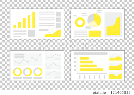 Dummy illustrations of charts and graphs 121465835