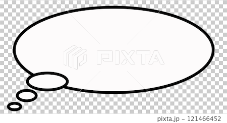 Simple oval thought bubble 1 (black and white) Simple oval thought bubble 1 (black and white) 121466452