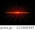 暗闇から放射されるレーザー光 121466945