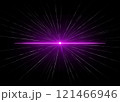 暗闇から放射されるレーザー光 121466946