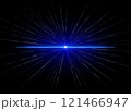 暗闇から放射されるレーザー光 121466947