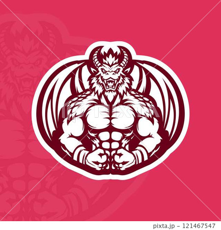 Dragon mascot esport logo design vector 121467547