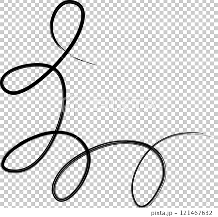 Spiral and swirl brush strokes. Design decoration Spiral and swirl brush strokes. Design decoration 121467632