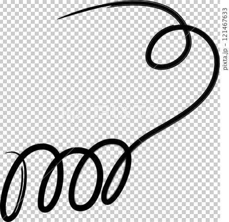 Spiral and swirl brush strokes. Design decoration 121467633