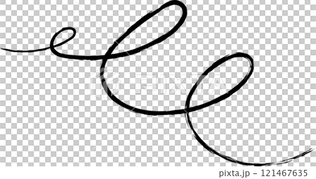 Spiral and swirl brush strokes. Design decoration Spiral and swirl brush strokes. Design decoration 121467635