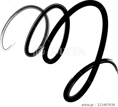 Spiral and swirl brush strokes. Design decoration 121467636