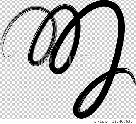 Spiral and swirl brush strokes. Design decoration 121467636