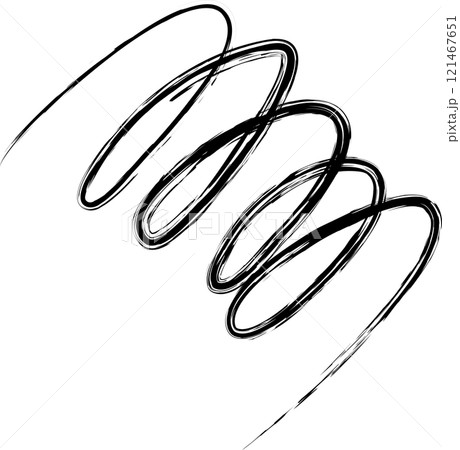 Spiral and swirl brush strokes. Design decoration Spiral and swirl brush strokes. Design decoration 121467651