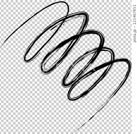 Spiral and swirl brush strokes. Design decoration Spiral and swirl brush strokes. Design decoration 121467651