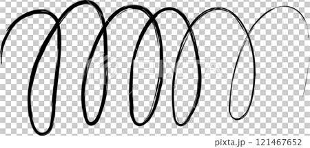 Spiral and swirl brush strokes. Design decoration Spiral and swirl brush strokes. Design decoration 121467652