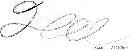 Spiral and swirl brush strokes. Design decoration 121467688