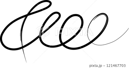 Spiral and swirl brush strokes. Design decoration 121467703