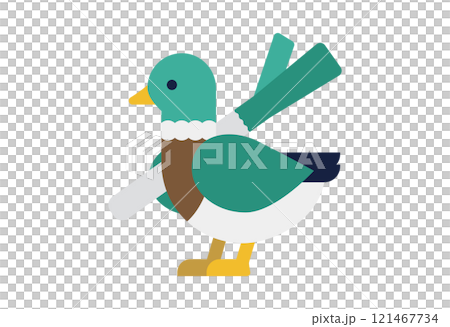 Illustration of a duck onion | Simple deformed design (vector material) 121467734