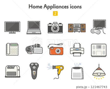 家電のアイコン集2 家電のアイコン集2 121467743