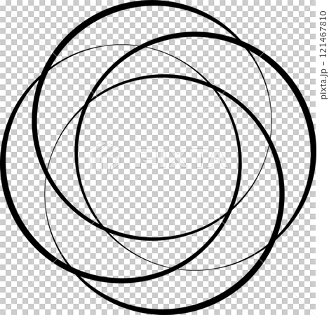 Overlapping circles and round. Graphic overlay design Overlapping circles and round. Graphic overlay design 121467810