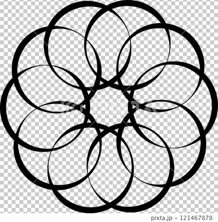 Overlapping circles and round. Graphic overlay design Overlapping circles and round. Graphic overlay design 121467878
