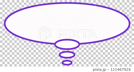 簡單橢圓形思想泡泡2(紫色/白色) 簡單橢圓形思想泡泡2(紫色/白色) 121467928