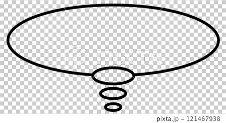 簡單的橢圓形思想泡泡 2（僅限黑色/線條畫） 121467938