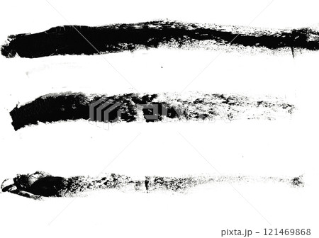 黒の毛筆で描いたラインセット 黒の毛筆で描いたラインセット 121469868