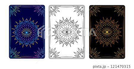 Tarot card with all seeing eye  121470315