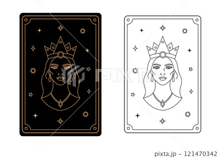 Tarot card empress. The major arcana of a deck of cards. 121470342