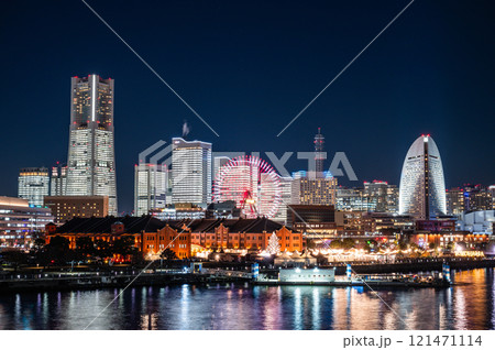 横浜みなとみらいの夜景 横浜みなとみらいの夜景 121471114