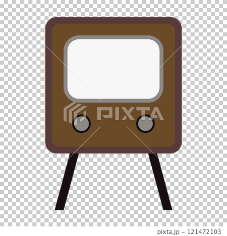 舊 CRT 電視插圖圖標 舊 CRT 電視插圖圖標 121472103