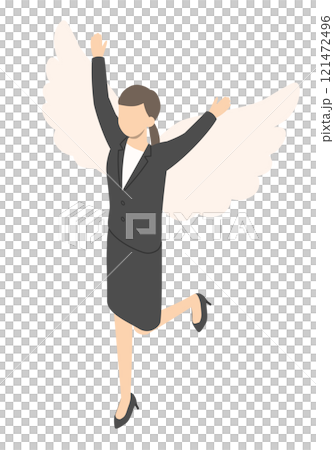 会社員女性 天使 アイソメトリック 会社員女性 天使 アイソメトリック 121472496