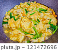 Thai food - Omelet soup with minced pork. 121472696