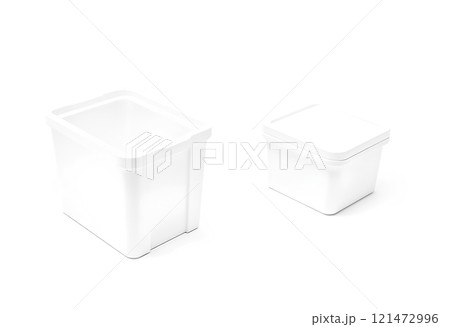 White Plastic Storage Bins. 121472996