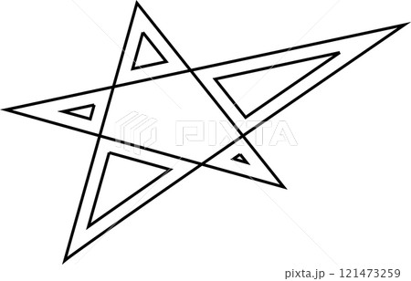 Stars stroke icons set. Simple linear pictogram 121473259