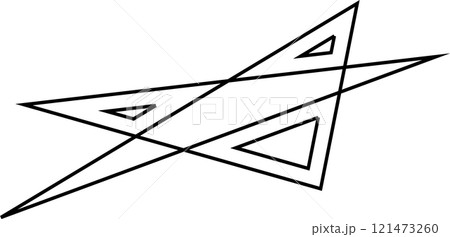 Stars stroke icons set. Simple linear pictogram 121473260