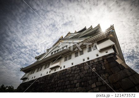 Historic Osaka Castle in Japan 121473572